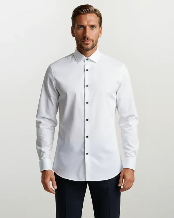 Camisa elástica antiarrugas