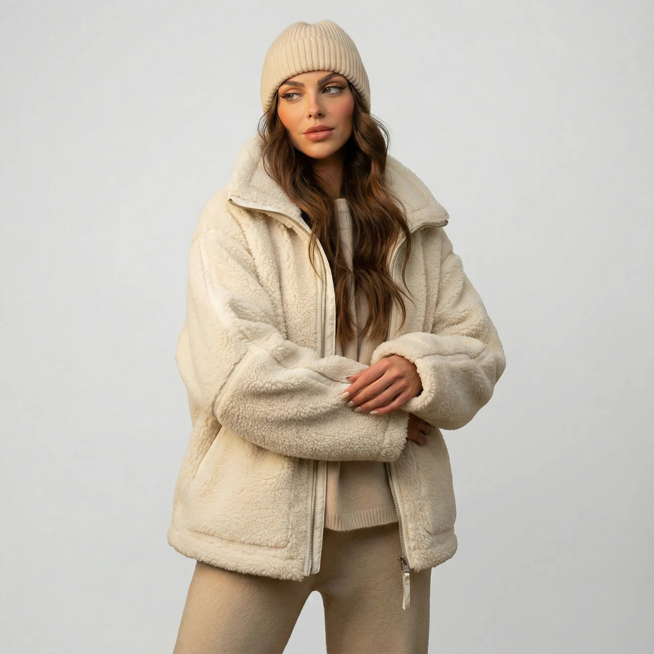 Chaqueta polar de peluche